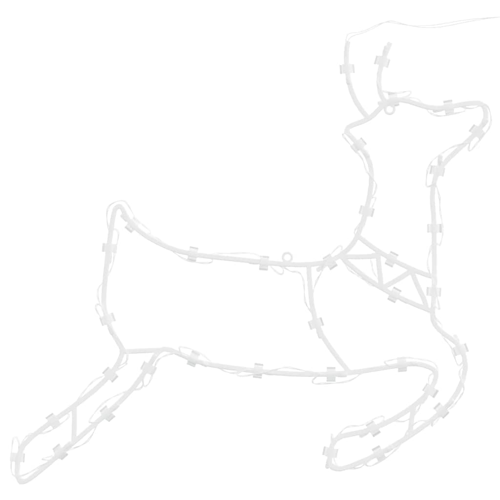 vidaXL Weihnachtsbeleuchtung Rentier-Silhouette 2Stk. 35 LEDs Warmweiß