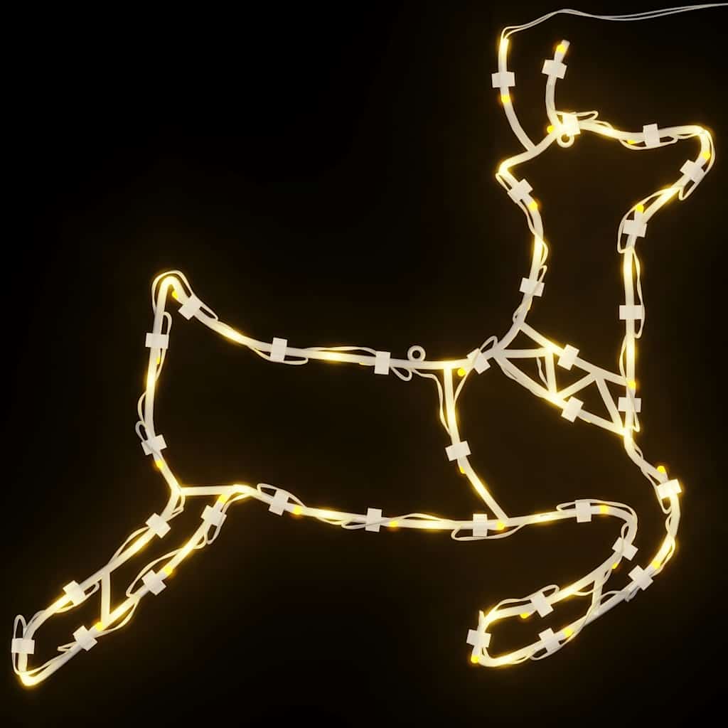 vidaXL Weihnachtsbeleuchtung Rentier-Silhouette 2Stk. 35 LEDs Warmweiß