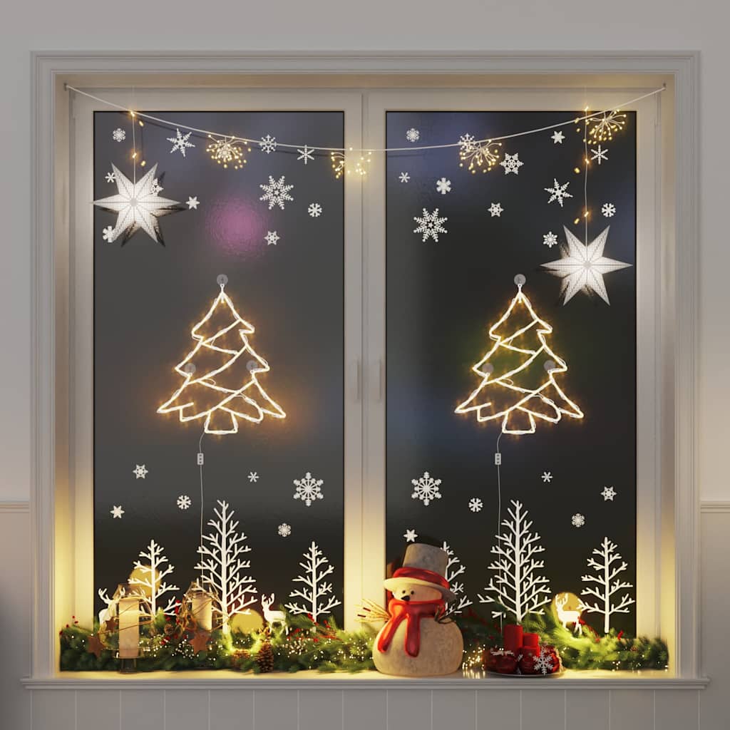vidaXL Weihnachtsbeleuchtung Rentier-Silhouette 2Stk. 35 LEDs Warmweiß