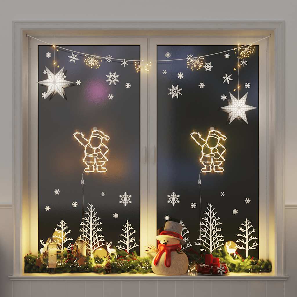 vidaXL Weihnachtsbeleuchtung Rentier-Silhouette 2Stk. 35 LEDs Warmweiß