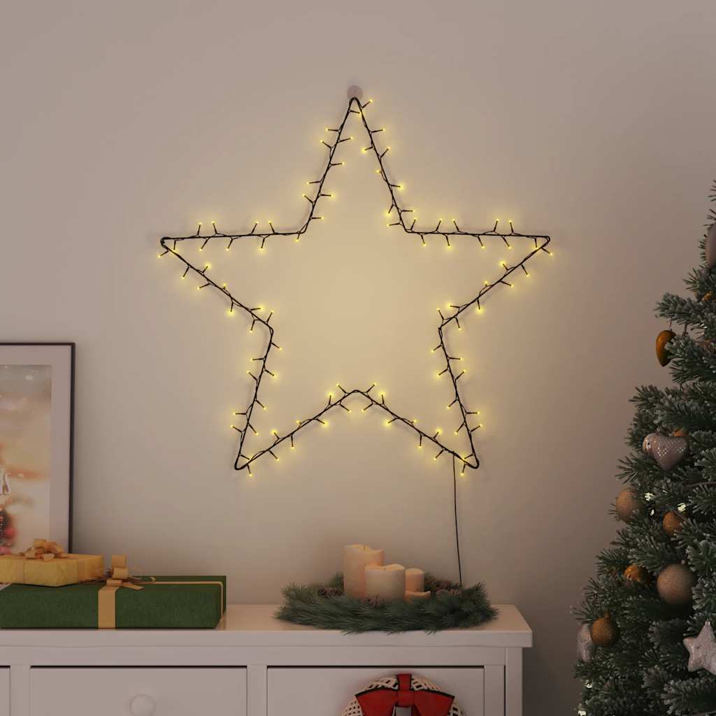 vidaXL Weihnachtssterne mit Erdspießen 3 Stk. 50 LEDs 29 cm