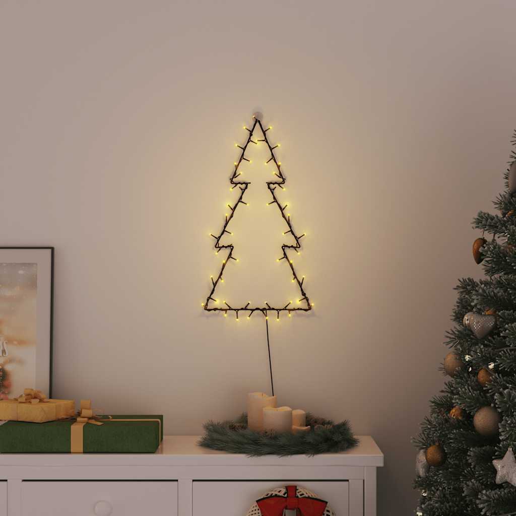 vidaXL Weihnachtsbäume mit Erdspießen 3 Stk. 50 LEDs 30 cm