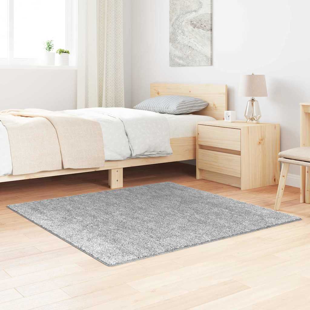 vidaXL Shaggy-Teppich Dunkelgrau 80x150 cm Rutschfest