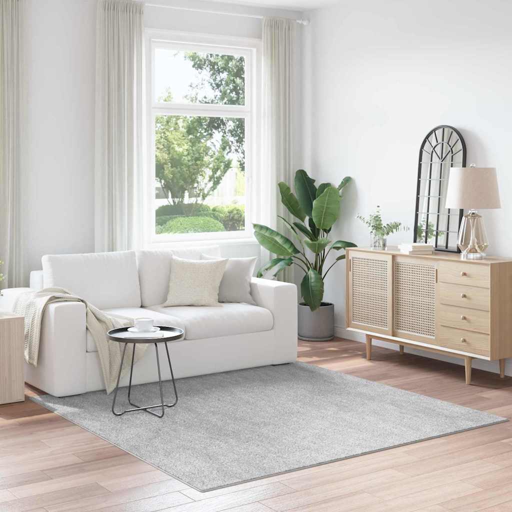 vidaXL Shaggy-Teppich Dunkelgrau 80x150 cm Rutschfest