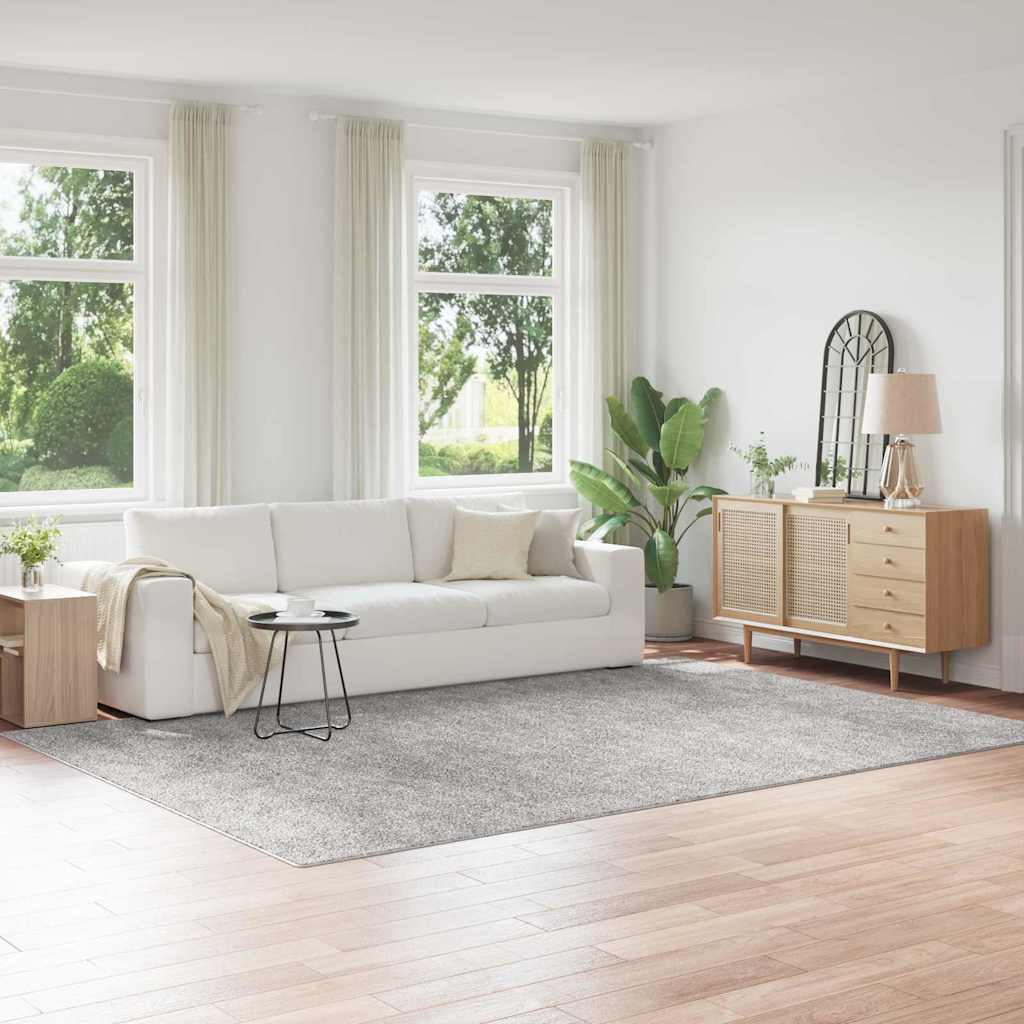 vidaXL Shaggy-Teppich Dunkelgrau 80x150 cm Rutschfest