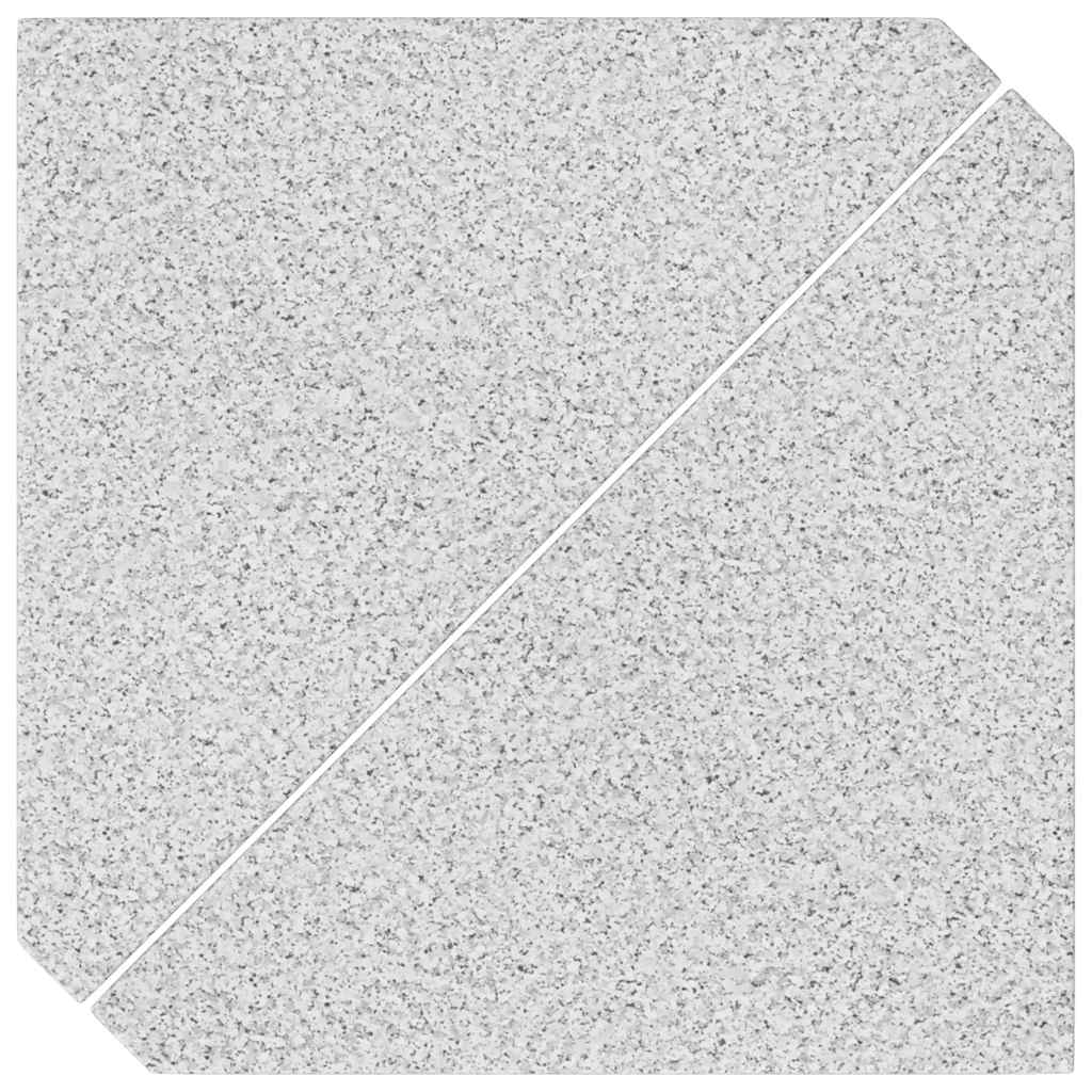 vidaXL Schirmgewichtsscheiben 2 Stk. Grau Granit Dreieckig 14 kg