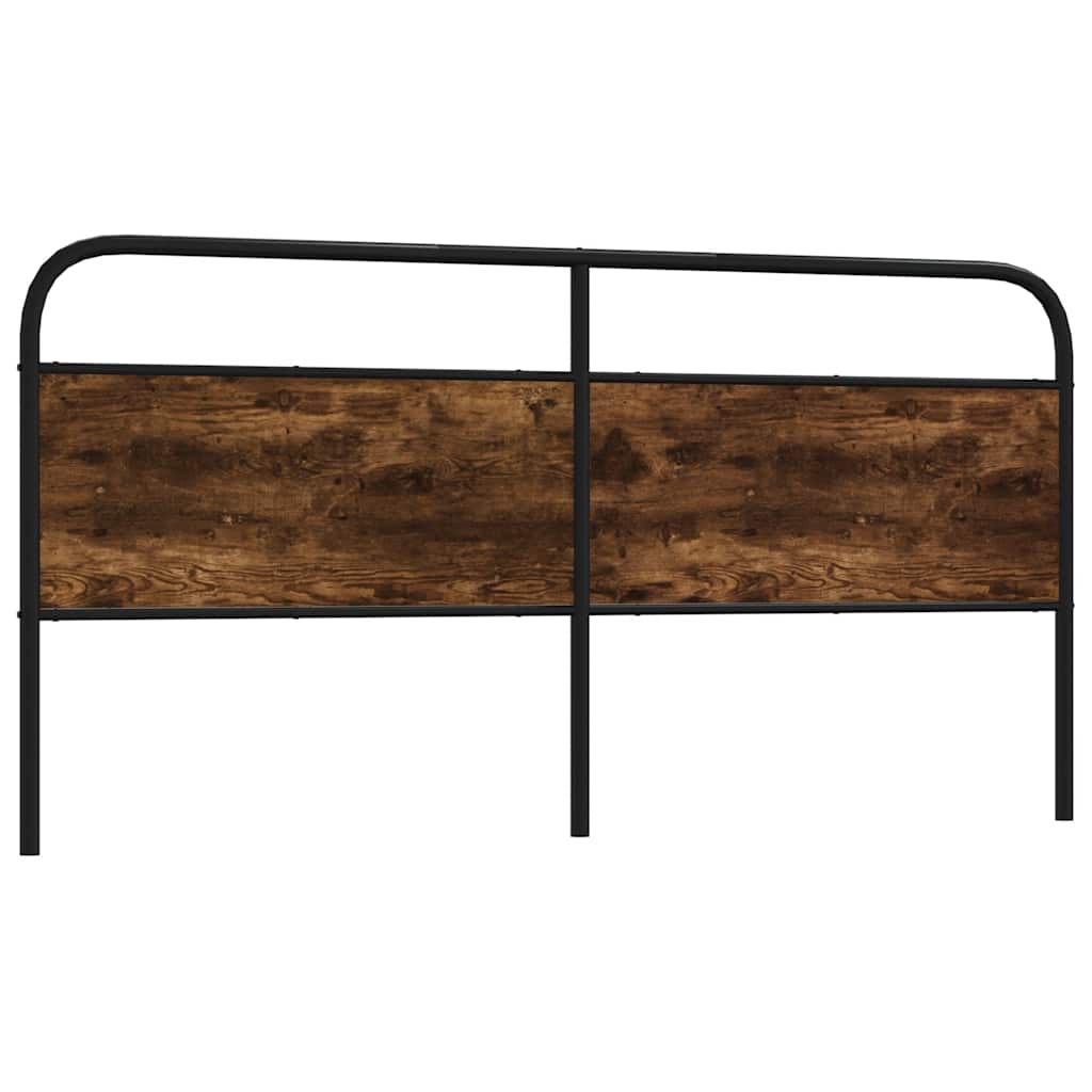 vidaXL Kopfteil Räuchereiche 75 cm Stahl und Holzwerkstoff