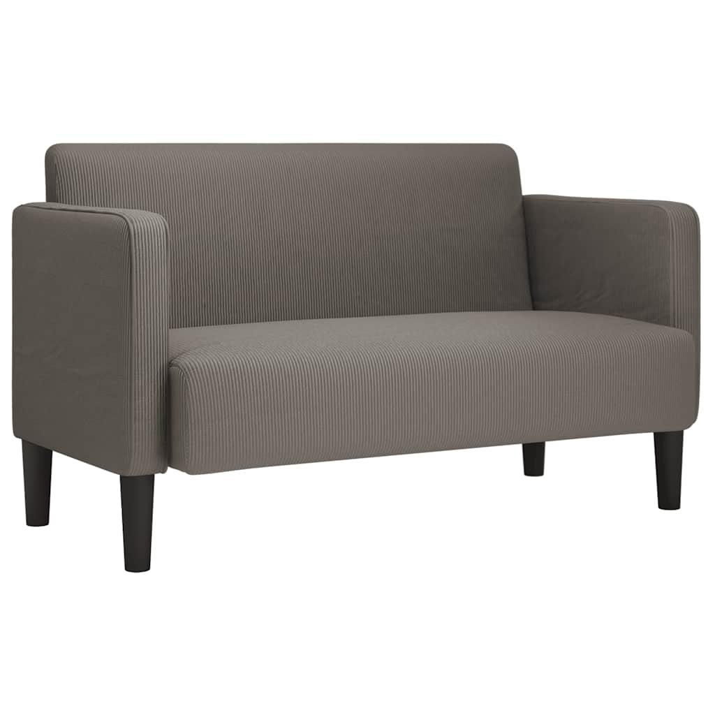 vidaXL Zweisitzer-Sofa Hellgrau 109 cm Cordstoff