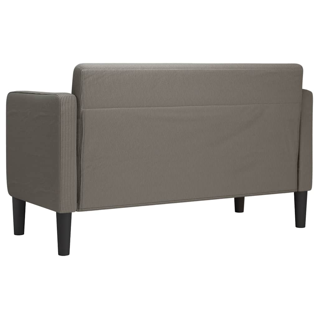 vidaXL Zweisitzer-Sofa Hellgrau 109 cm Cordstoff