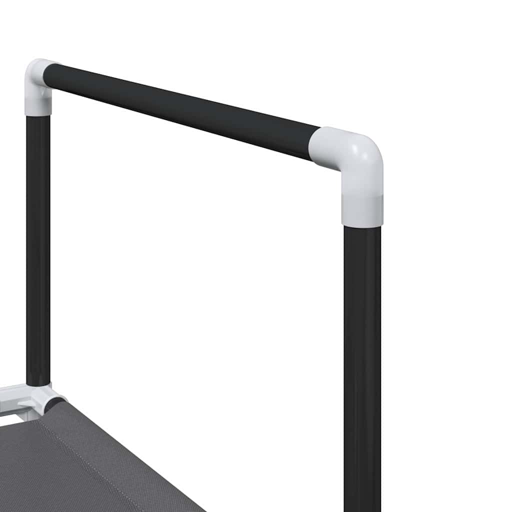 vidaXL Schuhregal 10-stöckig Schwarz 33x33x174 cm Vliesstoff