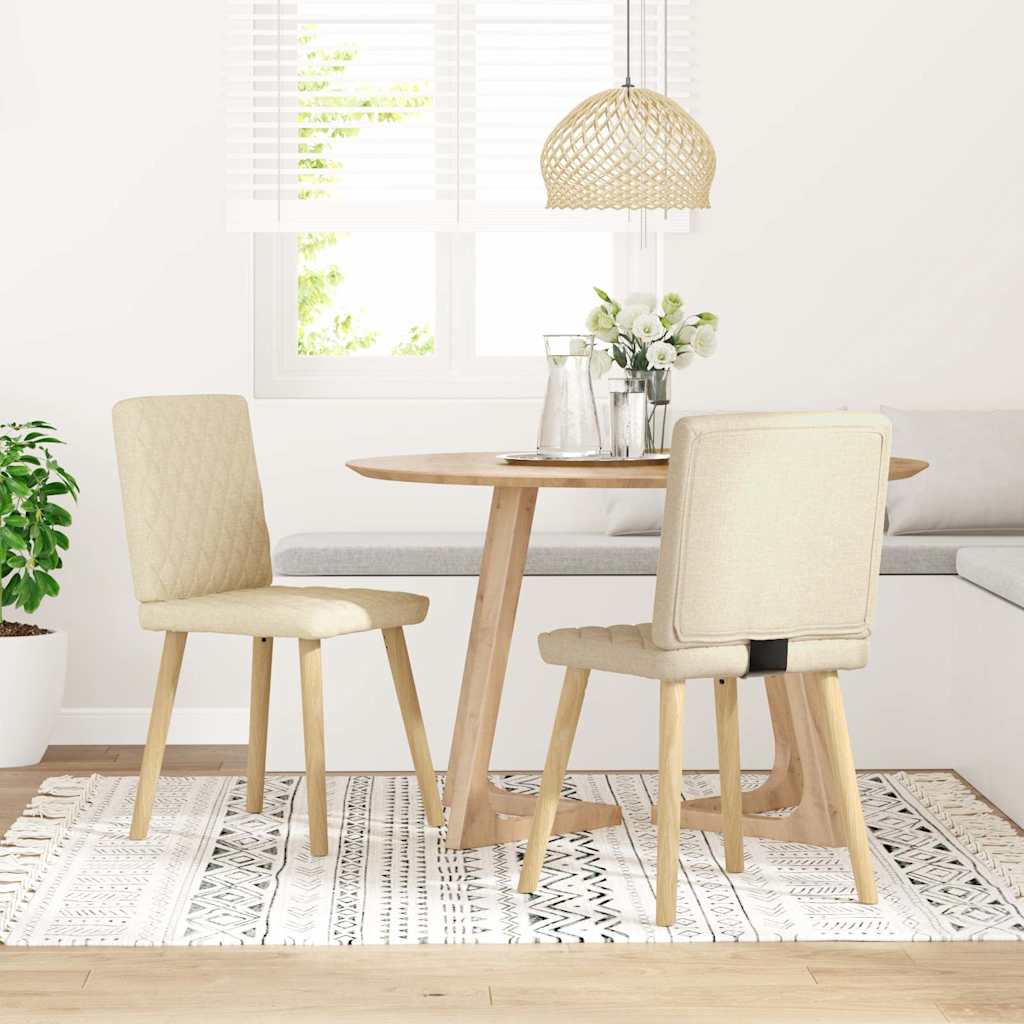 vidaXL Esszimmerstühle 4 Stk. Hellgrau Stoff