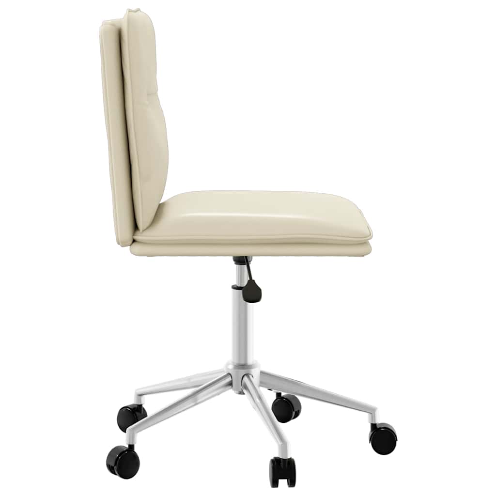 vidaXL Esszimmerstuhl Creme Kunstleder