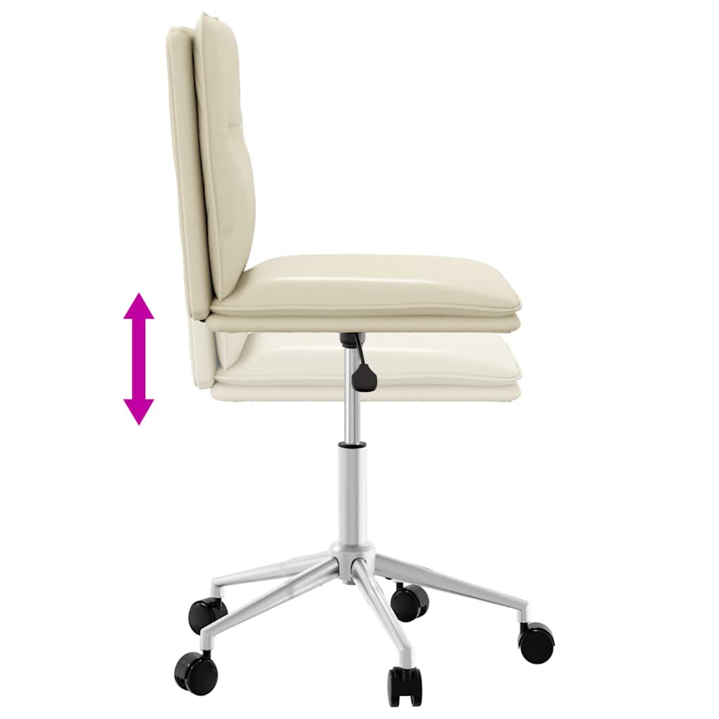 vidaXL Esszimmerstuhl Creme Kunstleder