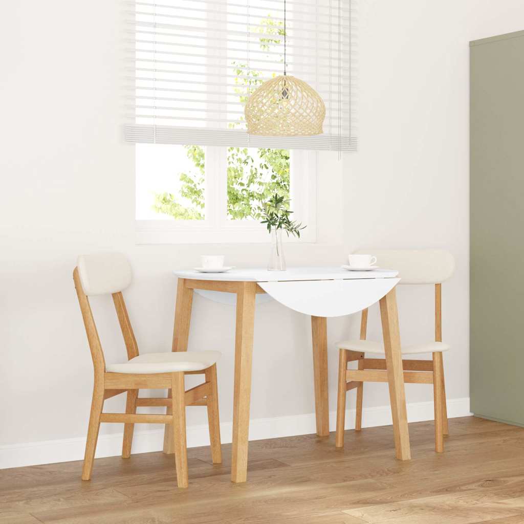 vidaXL Esszimmerstühle mit Kissen 2 Stk. Braun Massivholz Gummibaum