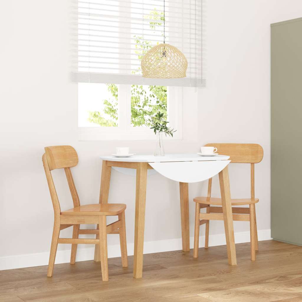 vidaXL Esszimmerstühle mit Kissen 2 Stk. Braun Massivholz Gummibaum