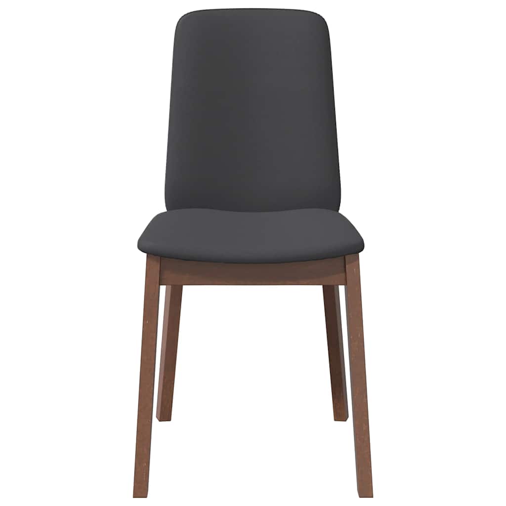 vidaXL Esszimmerstühle mit Kissen 2 Stk. Braun Massivholz Gummibaum