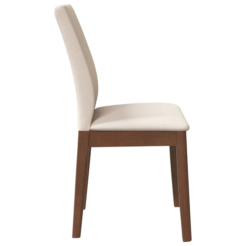 vidaXL Esszimmerstühle mit Kissen 2 Stk. Braun Massivholz Gummibaum