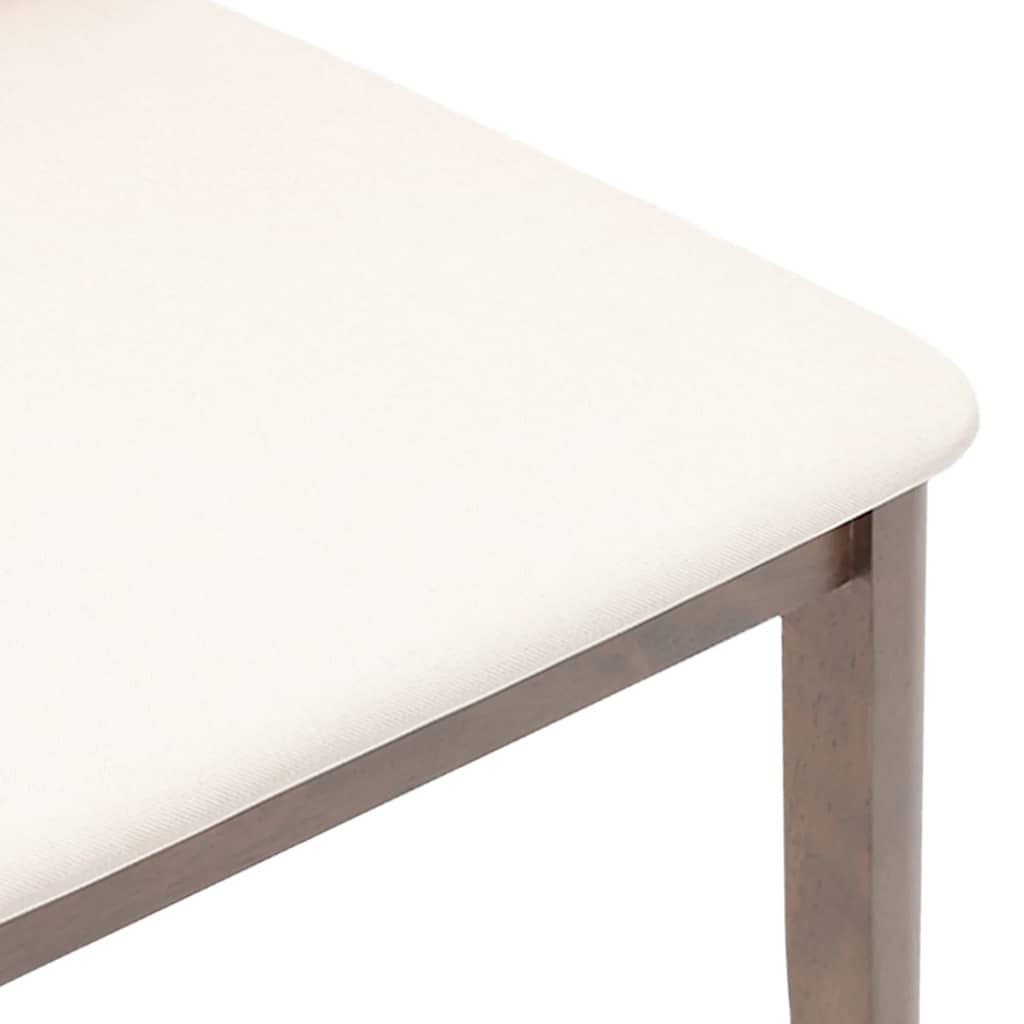 vidaXL Esszimmerstühle mit Kissen 2 Stk. Braun Massivholz Gummibaum