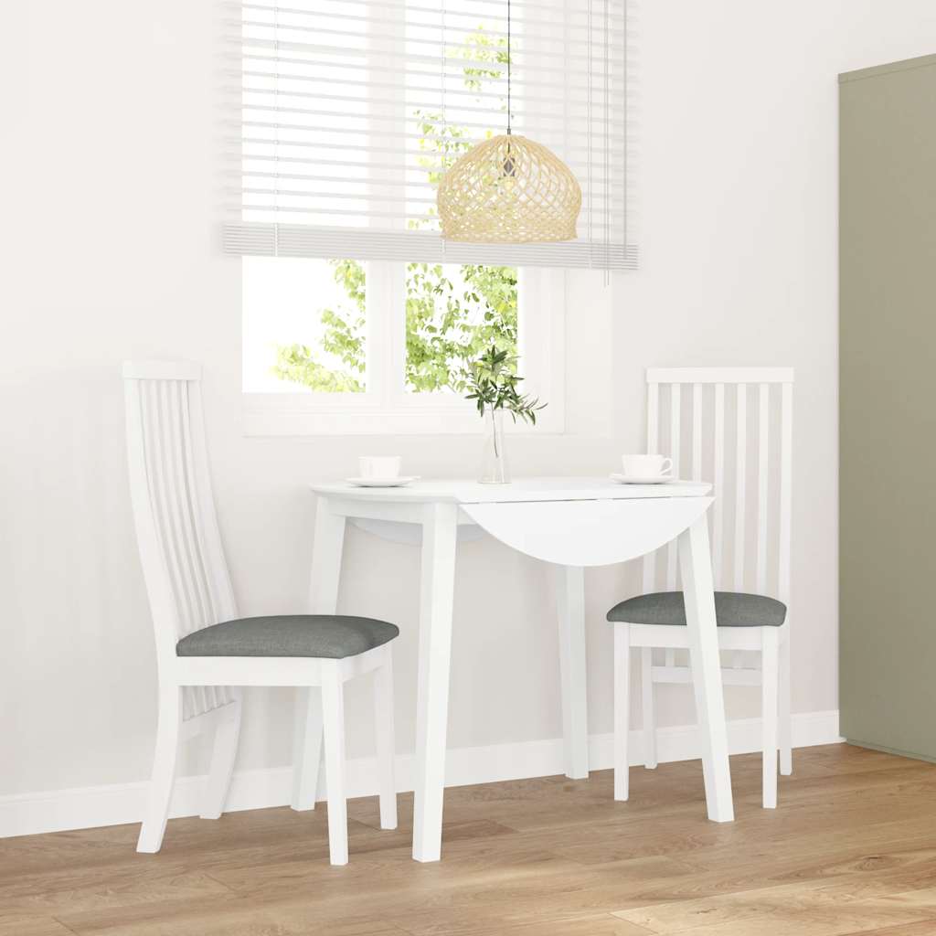 vidaXL Esszimmerstühle mit Kissen 2 Stk. Braun Massivholz Gummibaum