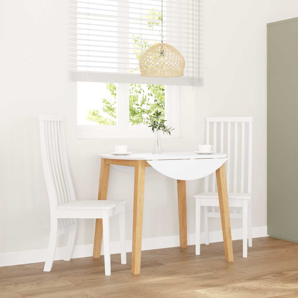 vidaXL Esszimmerstühle mit Kissen 2 Stk. Braun Massivholz Gummibaum