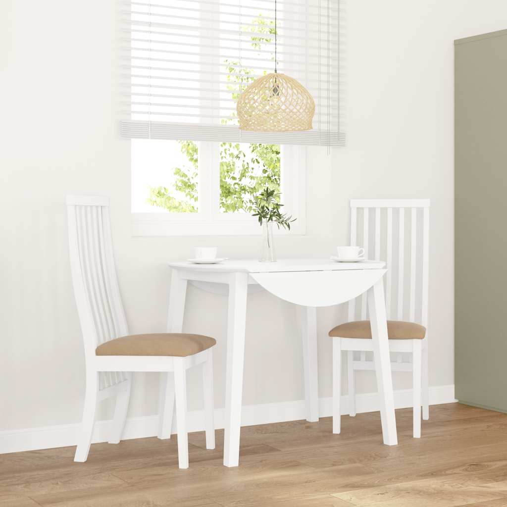 vidaXL Esszimmerstühle mit Kissen 2 Stk. Braun Massivholz Gummibaum