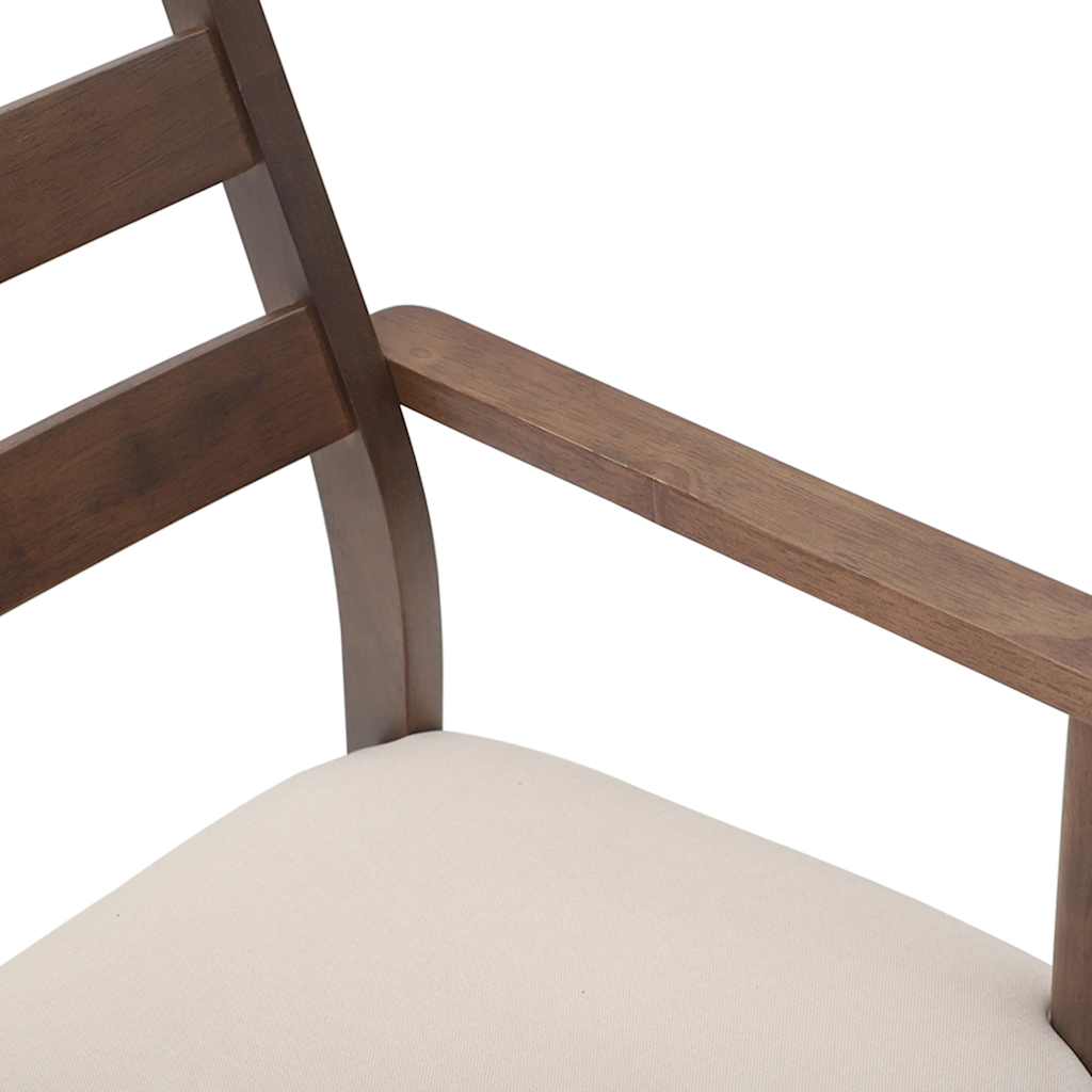 vidaXL Esszimmerstühle mit Kissen 2 Stk. Braun Massivholz Gummibaum