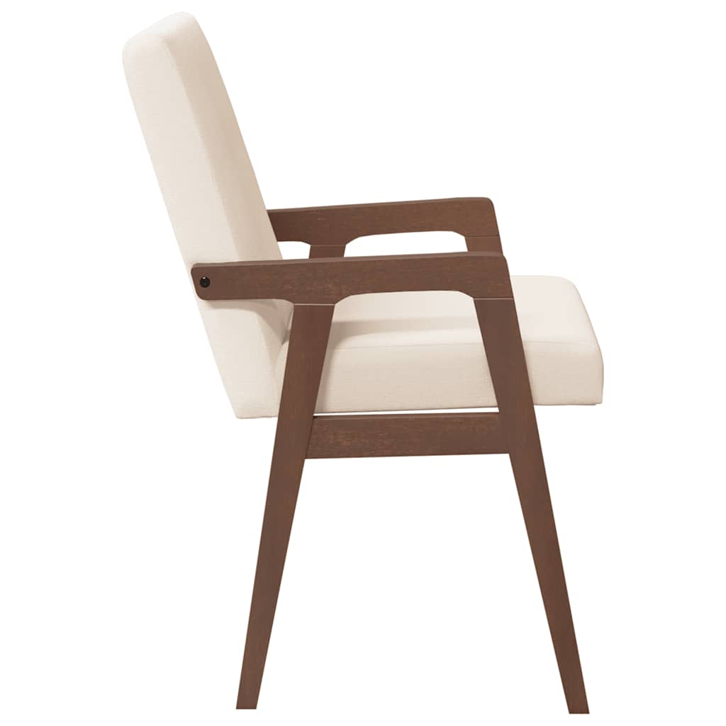 vidaXL Esszimmerstühle mit Kissen 2 Stk. Braun Massivholz Gummibaum