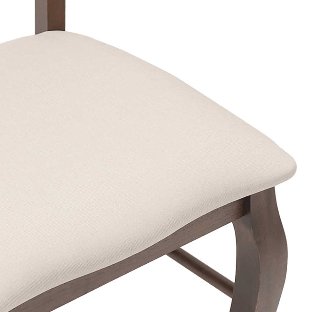 vidaXL Esszimmerstühle mit Kissen 2 Stk. Braun Massivholz Gummibaum