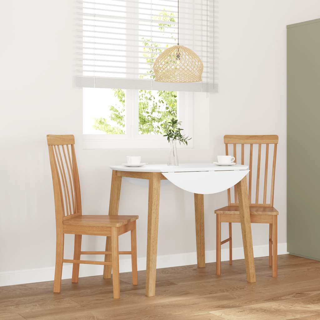 vidaXL Esszimmerstühle mit Kissen 2 Stk. Braun Massivholz Gummibaum