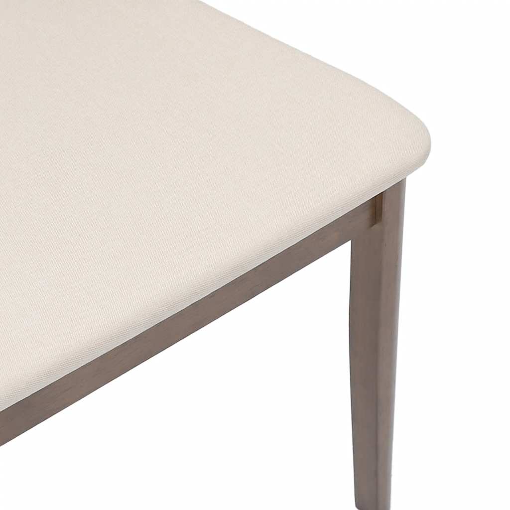 vidaXL Esszimmerstühle mit Kissen 2 Stk. Braun Massivholz Gummibaum