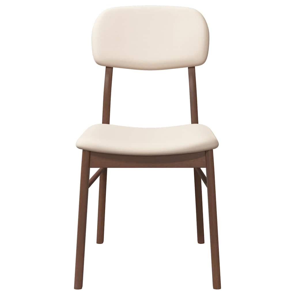 vidaXL Esszimmerstühle mit Kissen 2 Stk. Braun Massivholz Gummibaum