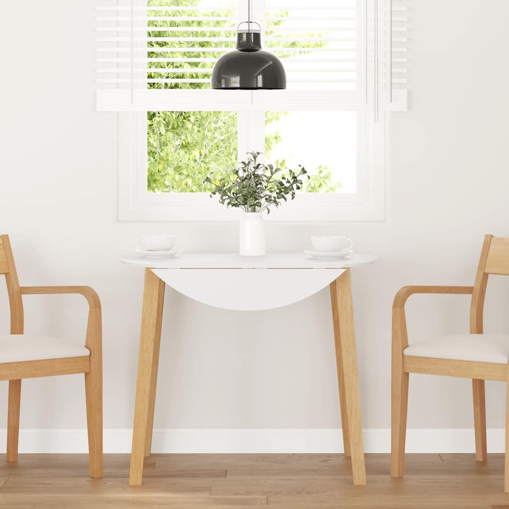 vidaXL Esstisch Braun Massivholz Gummibaumholz