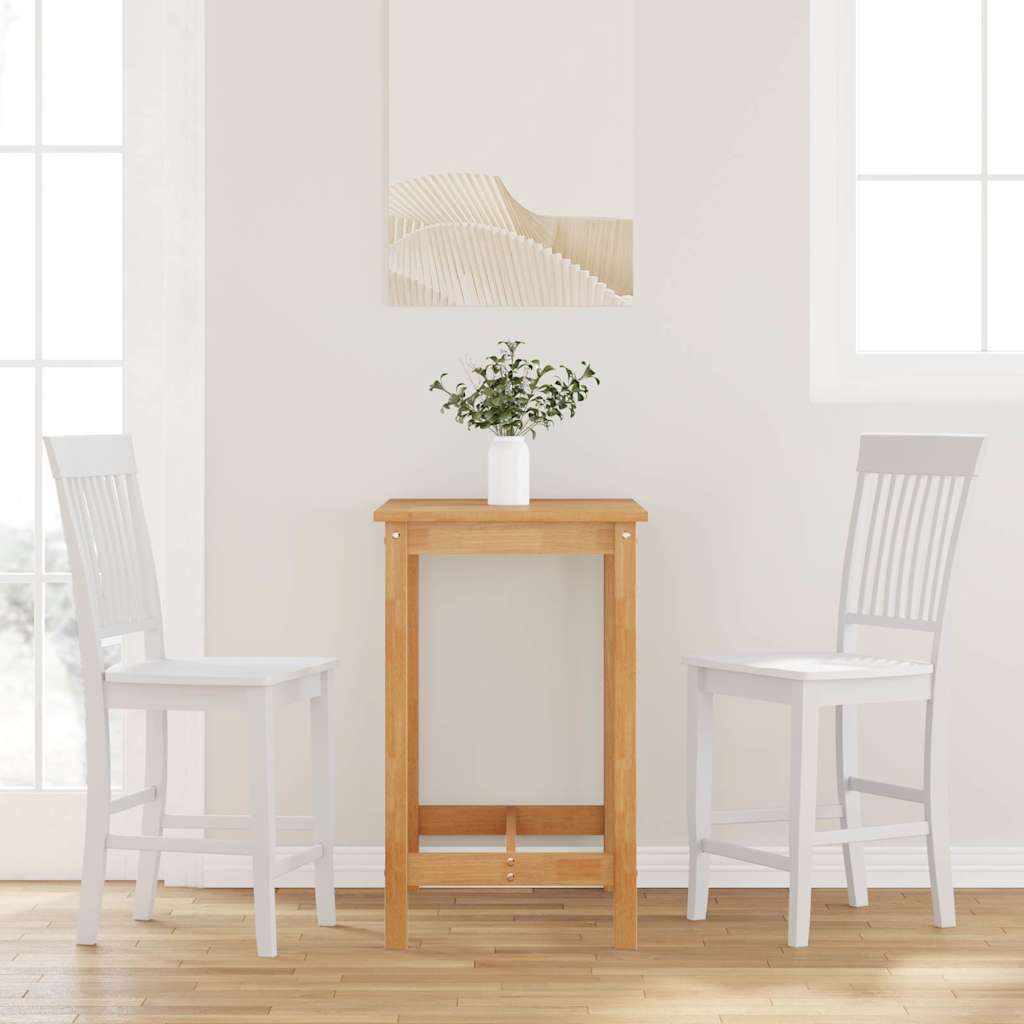 vidaXL Barhocker mit Kissen 2 Stk. Braun Massivholz Gummibaum