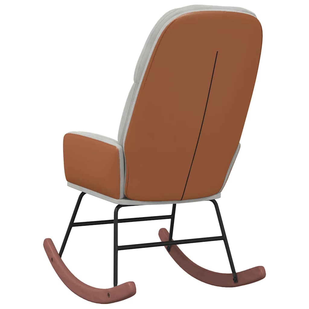 vidaXL Schaukelstuhl Hellgrau Samt