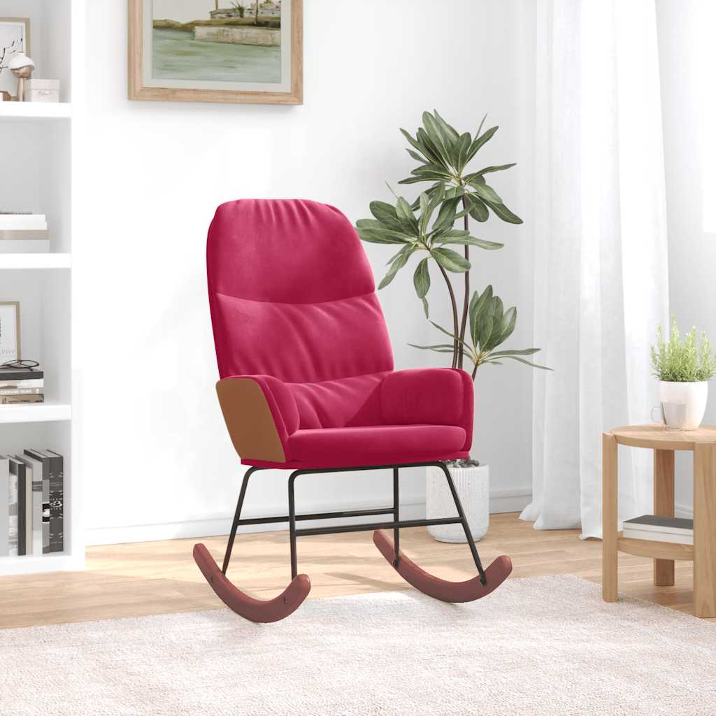 vidaXL Schaukelstuhl Hellgrau Samt