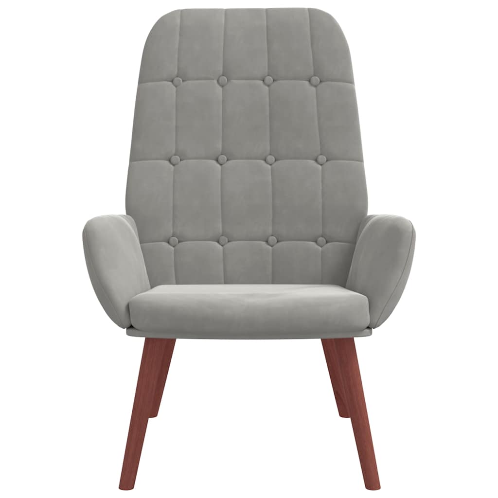 vidaXL Relaxsessel Hellgrau Samt