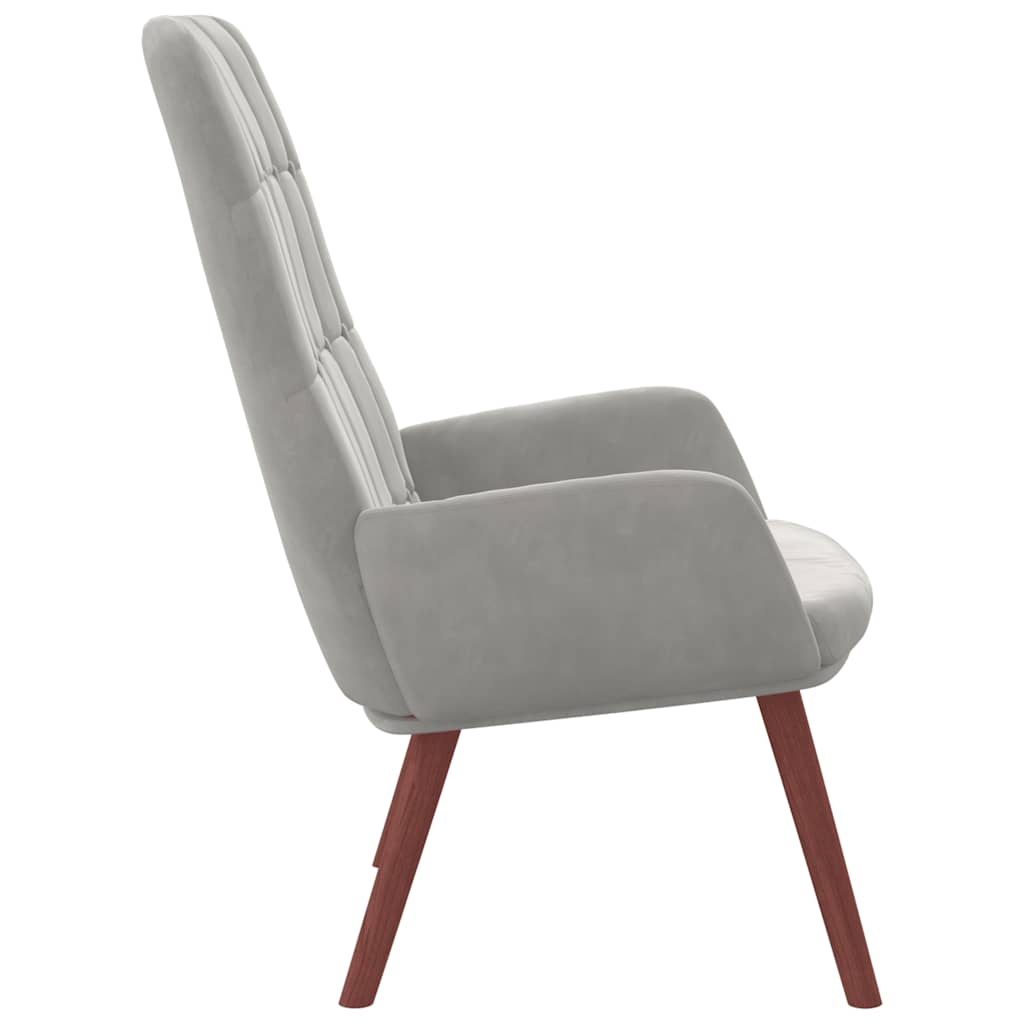 vidaXL Relaxsessel Hellgrau Samt