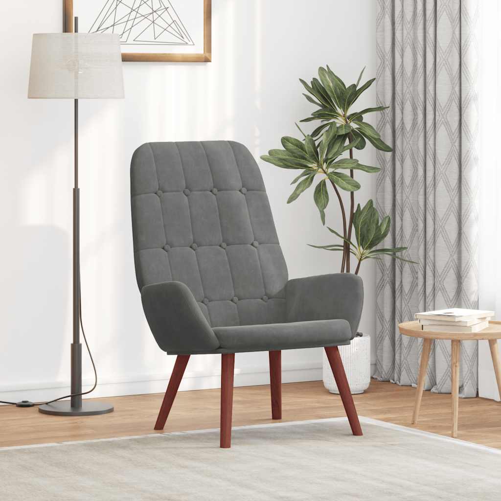 vidaXL Relaxsessel Hellgrau Samt