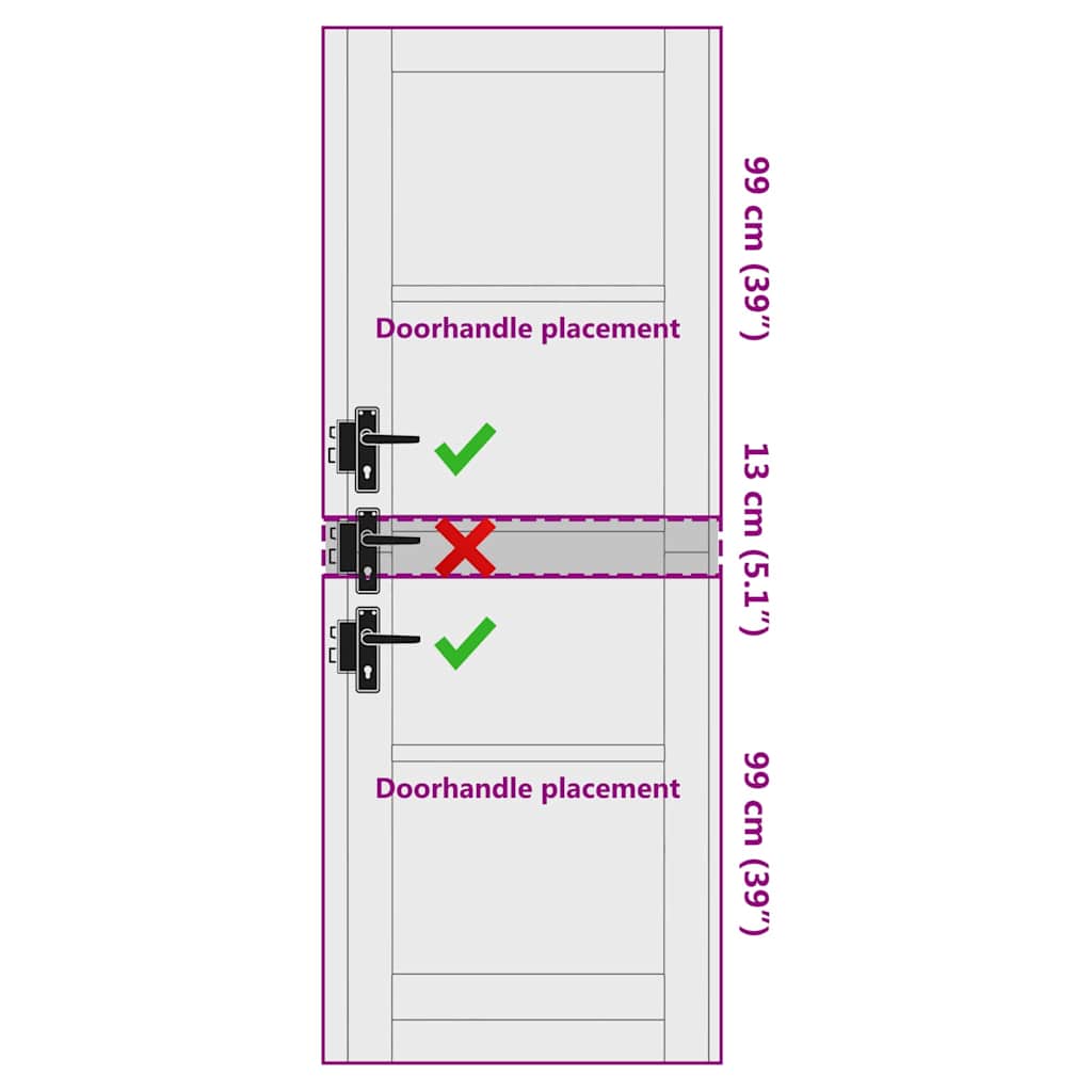 vidaXL Interior Tür ORKDAL Braun 73,5 x 211 cm