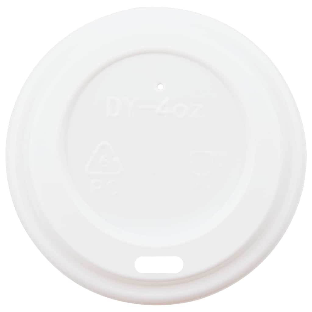 vidaXL Deckel für Pappbecher Ø60 mm 4oz 1000 Stk. Weiß Kunststoff