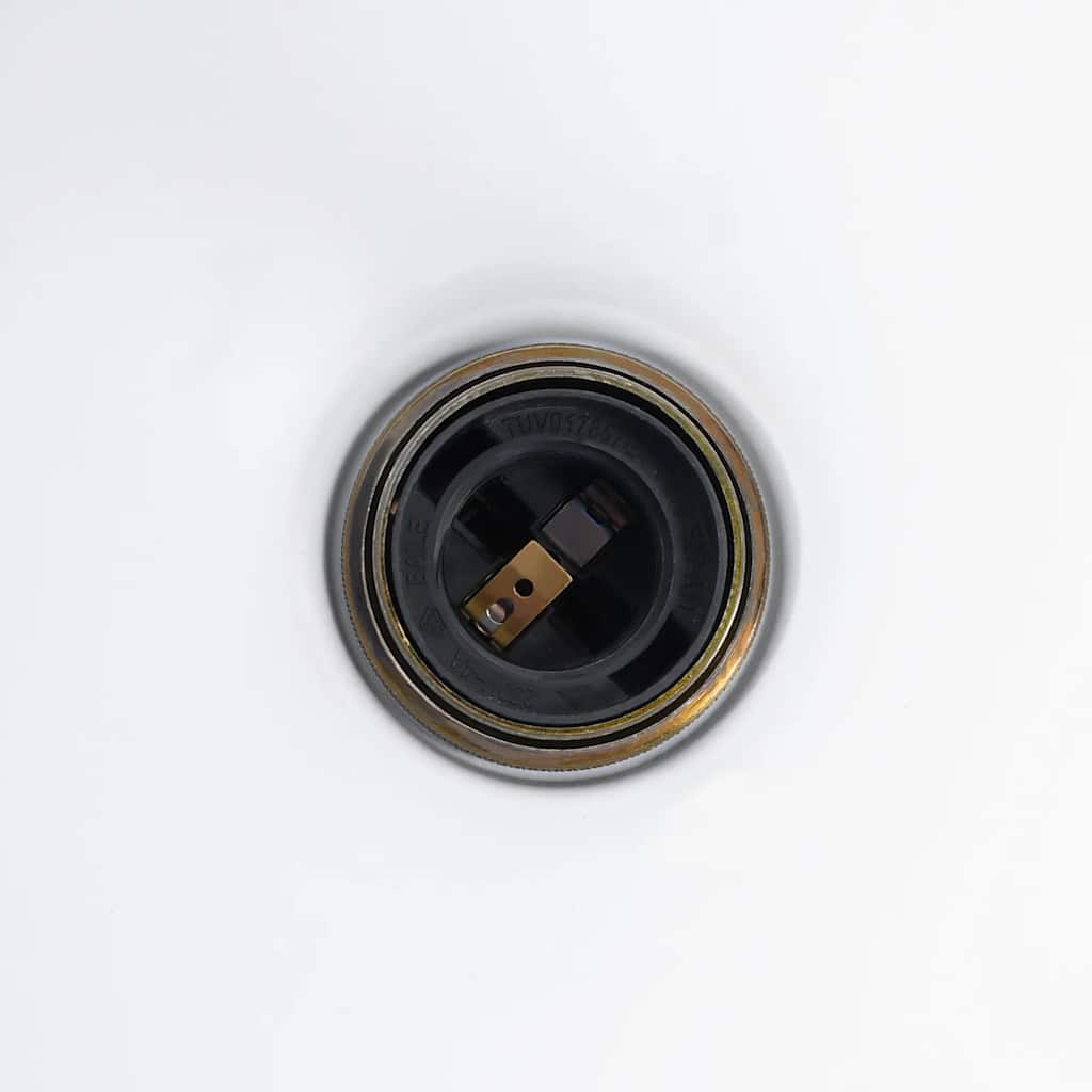 vidaXL Pendelleuchte Höhenverstellbar E27 Schwarz Glänzend Ø 22 cm