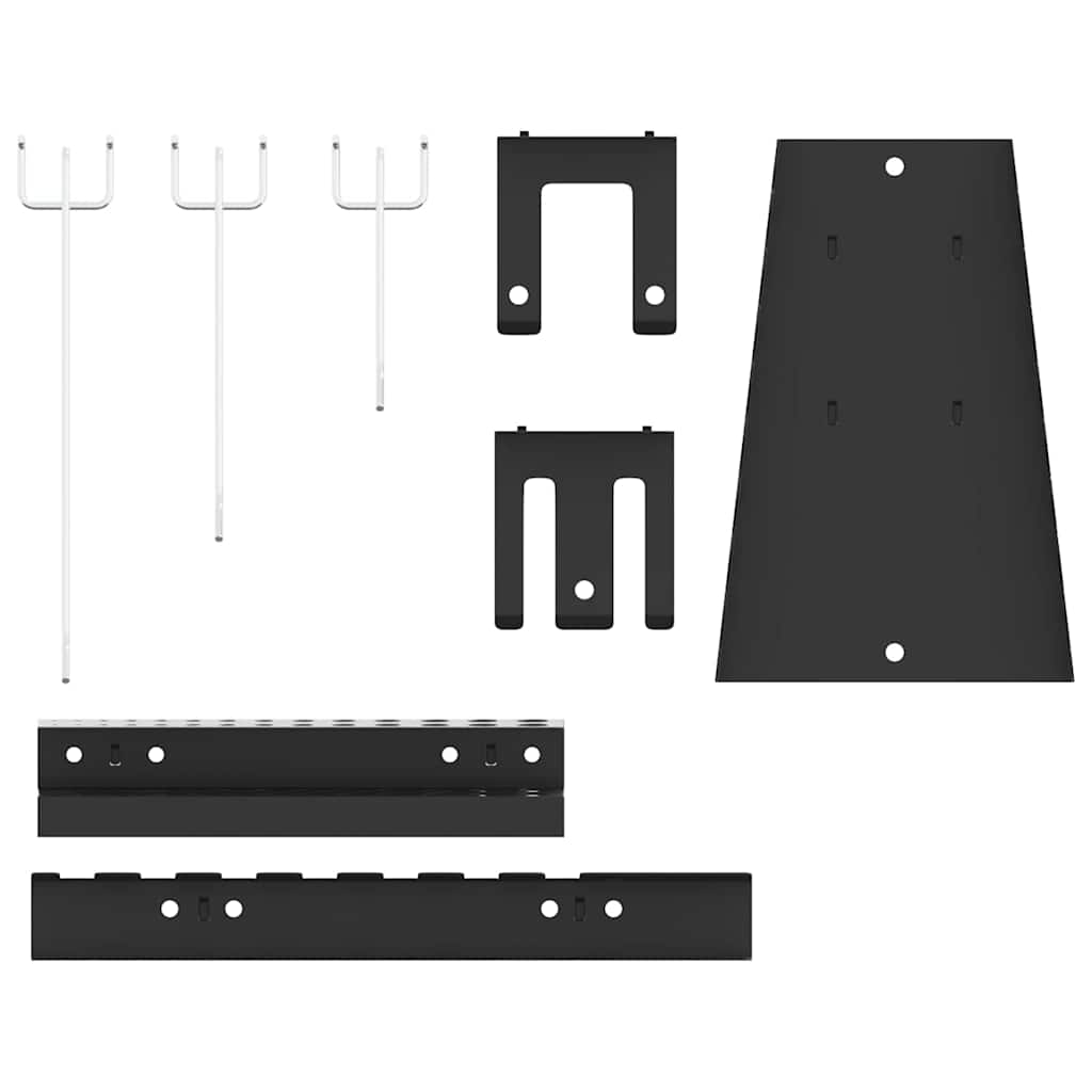 vidaXL Werkzeugwandpaneel 2 pcs Grau 100 x 1 x 60 cm