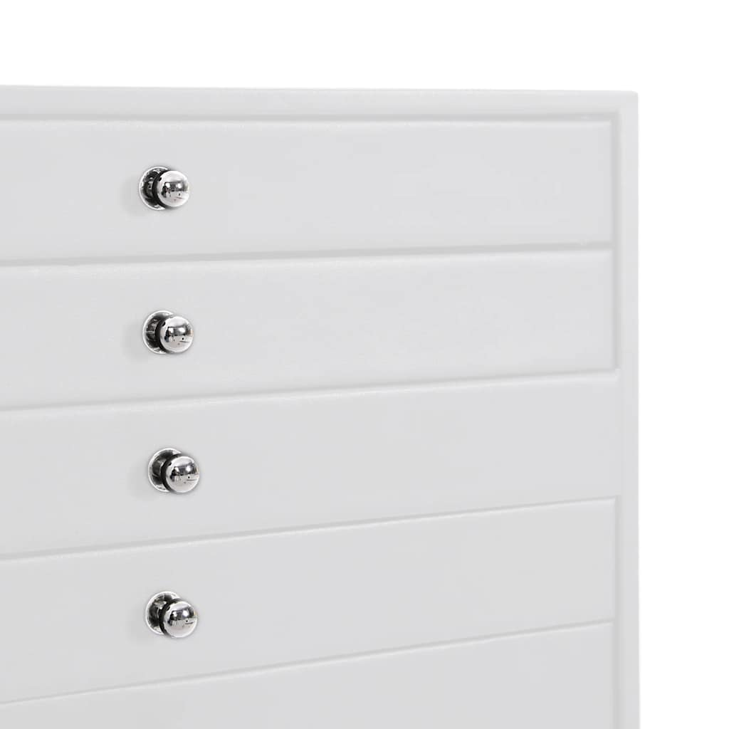 vidaXL Schmuckkästchen 10-lagig mit Uhrenhaltern Weiß 29x20,5x40,5 cm