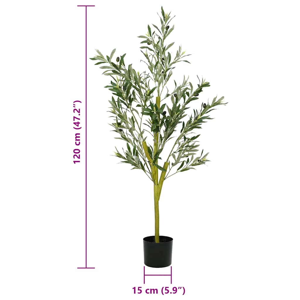 vidaXL Olivenbaum Künstlich 450 Blätter 120 cm Grün