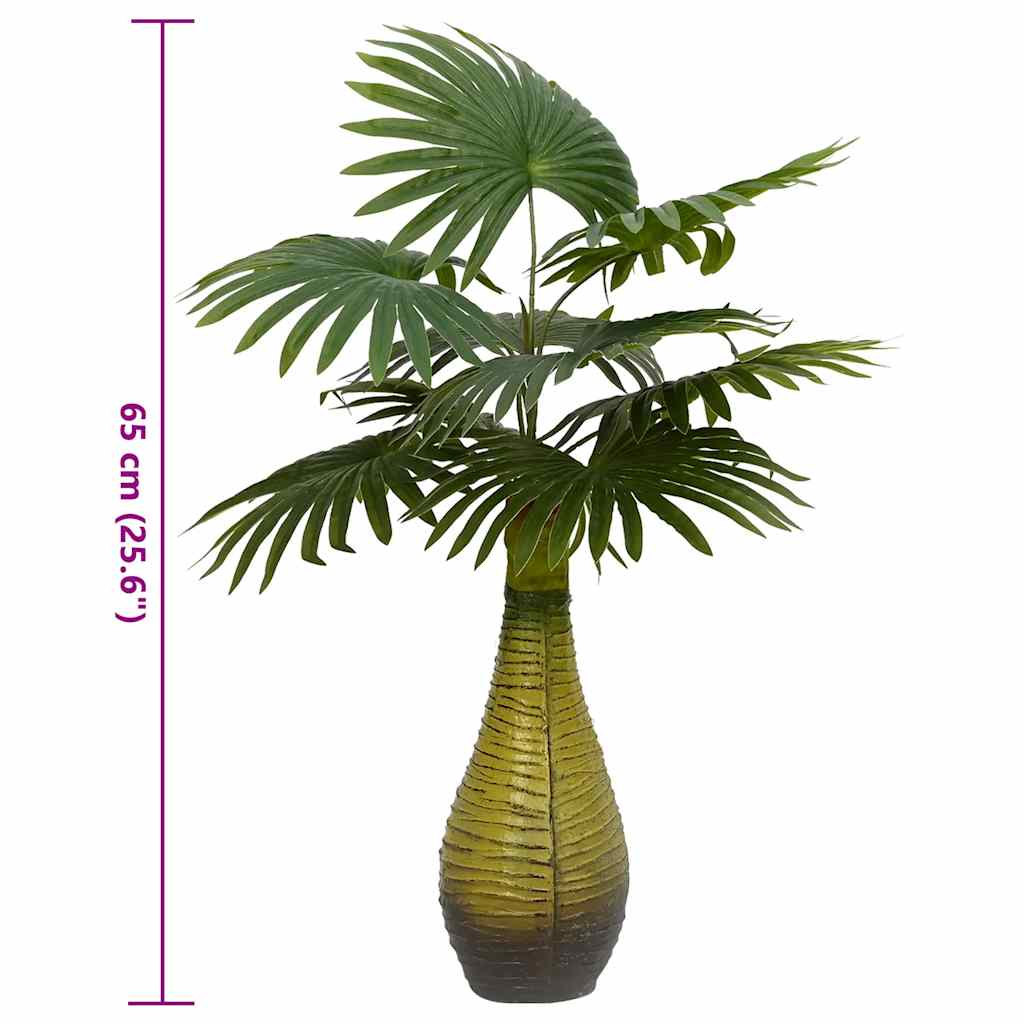 vidaXL Palme Künstlich 9 Blätter 65 cm Grün