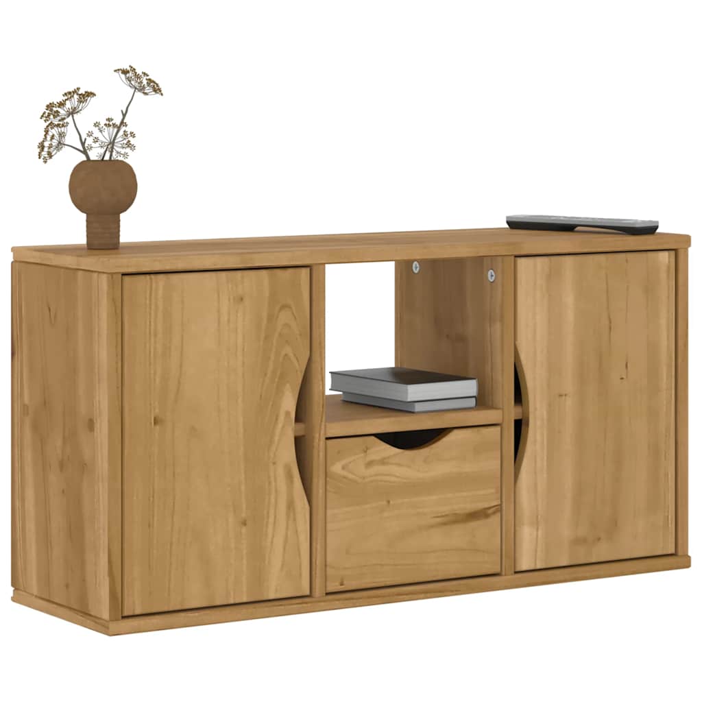vidaXL TV-Schrank ODDA 79x24x40 cm Massivholz Kiefer