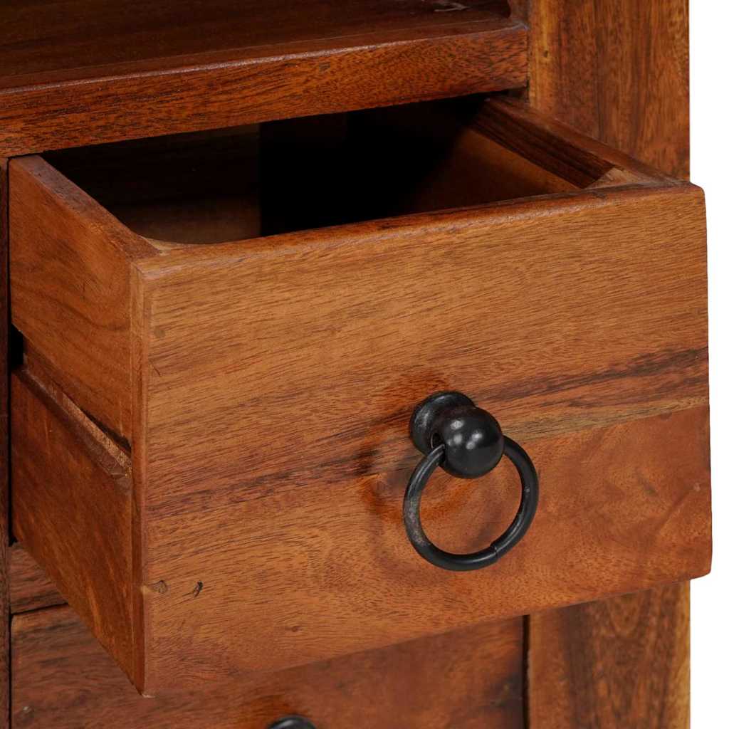 vidaXL Sideboard Braun 80 x 30 x 55 cm Massivholz Akazie