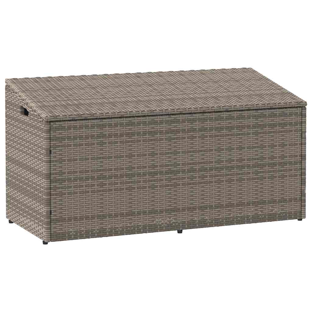 vidaXL Garten-Aufbewahrungsbox Schwarz 110 x 50 x 58 cm Poly Rattan