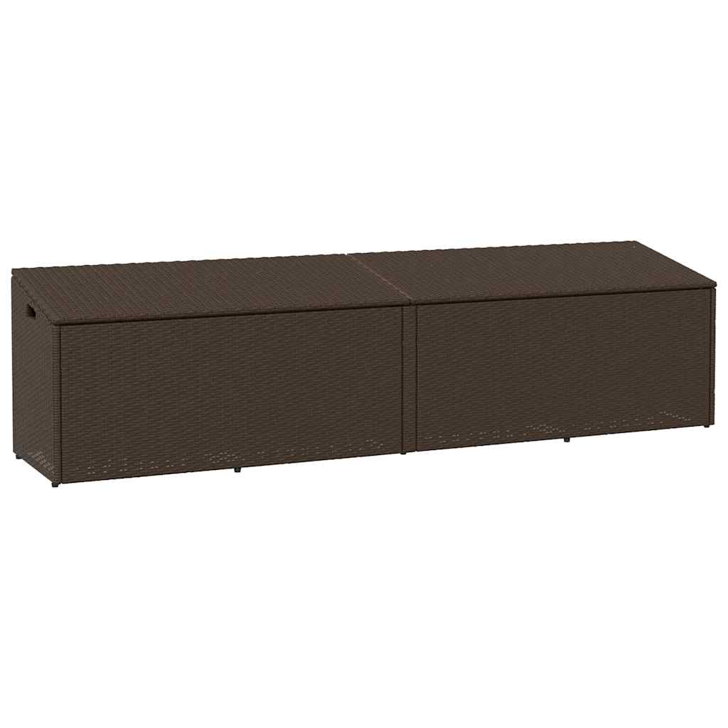 vidaXL Garten-Aufbewahrungsbox Schwarz 110 x 50 x 58 cm Poly Rattan