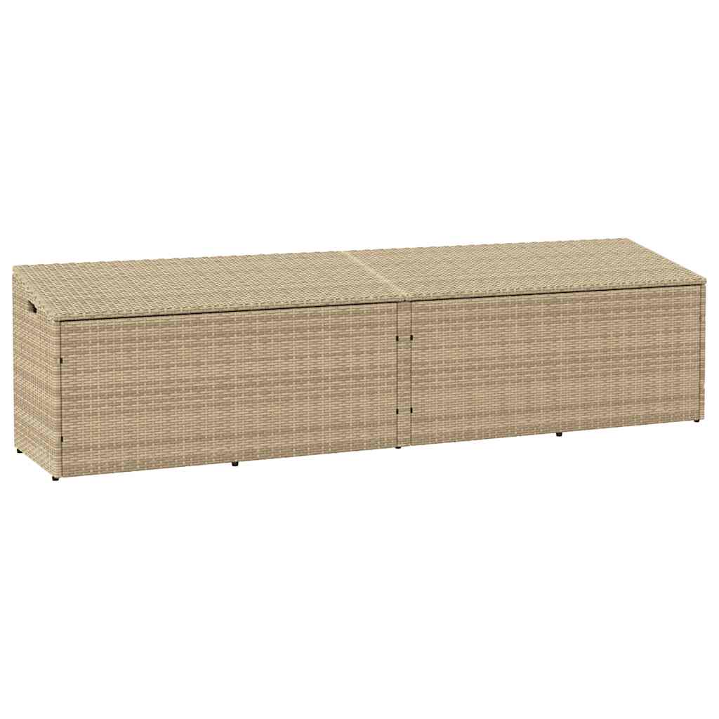 vidaXL Garten-Aufbewahrungsbox Schwarz 110 x 50 x 58 cm Poly Rattan
